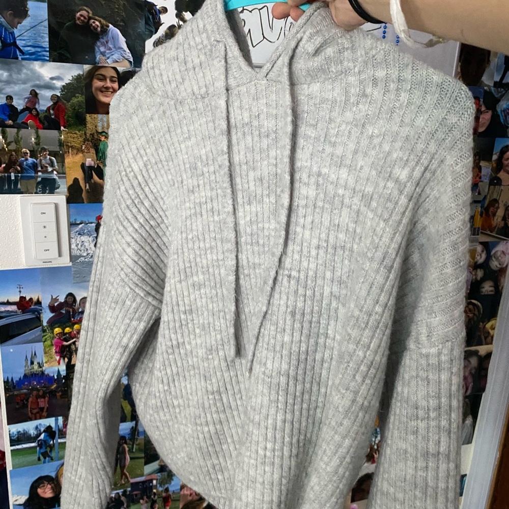 VS PINK Super Soft Grey Cropped Hoodie